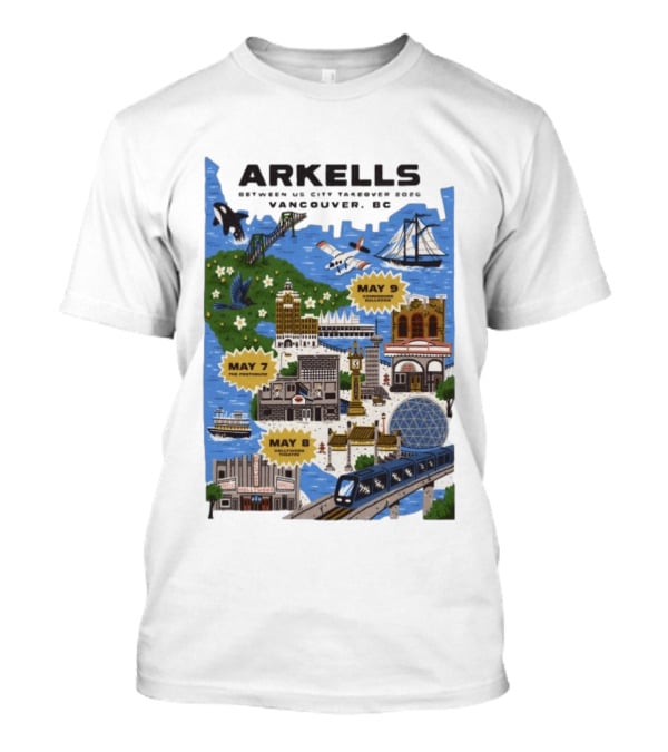 Arkells May 7 2026 The Penthouse Vancouver Concert T-Shirt