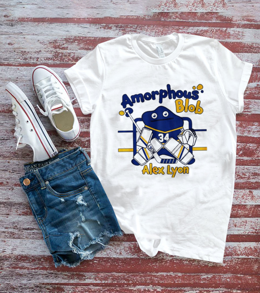 Buffalo Hockey Amorphous Blob Alex Lyon 34 T-Shirt