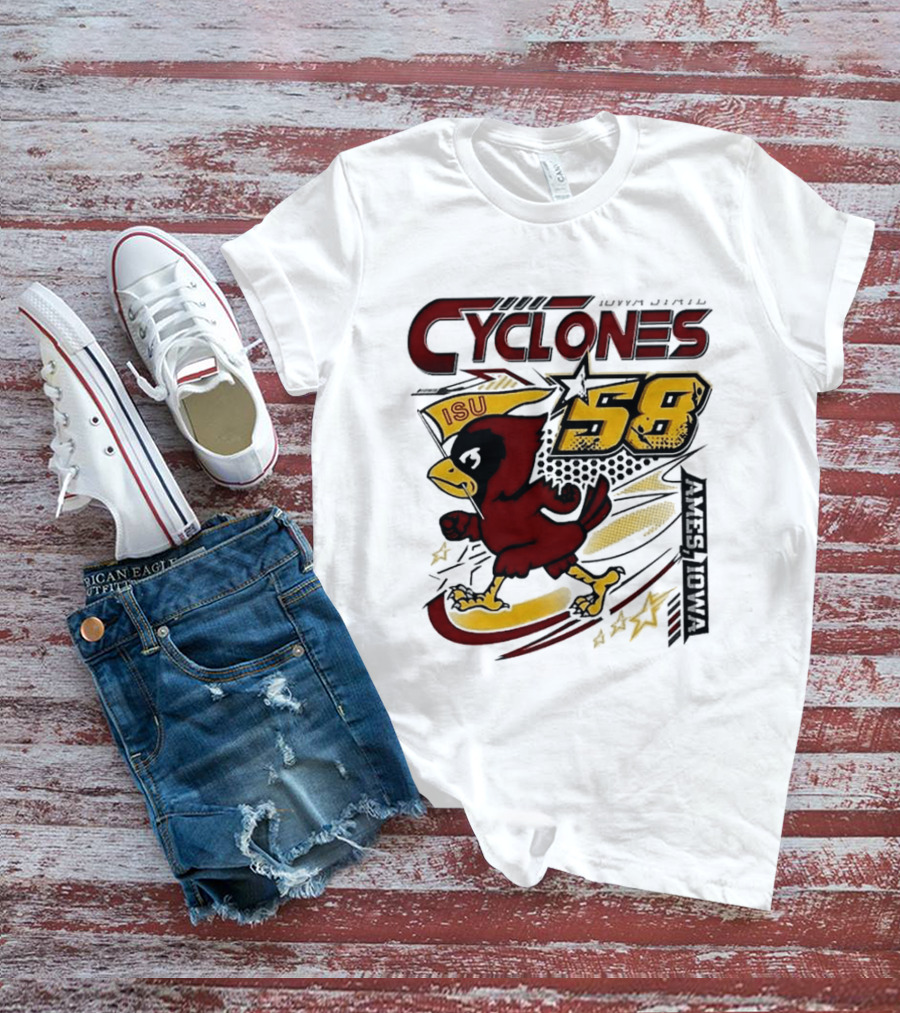 Cyclones ISU Racing Cy 58 Comfort Colors 90s T-Shirt