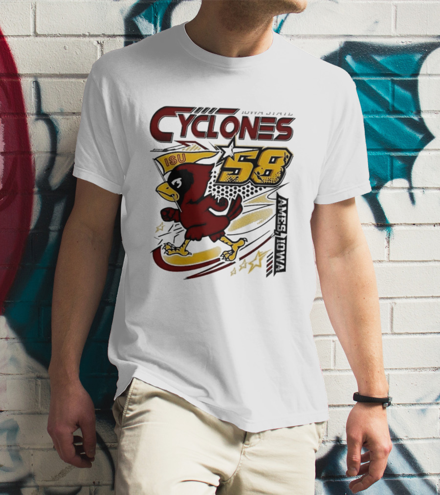Cyclones ISU Racing Cy 58 Comfort Colors 90s T-Shirt