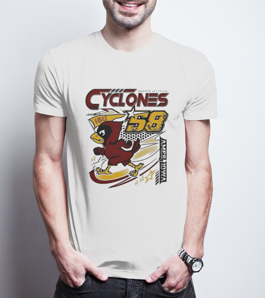 Cyclones ISU Racing Cy 58 Comfort Colors 90s T-Shirt