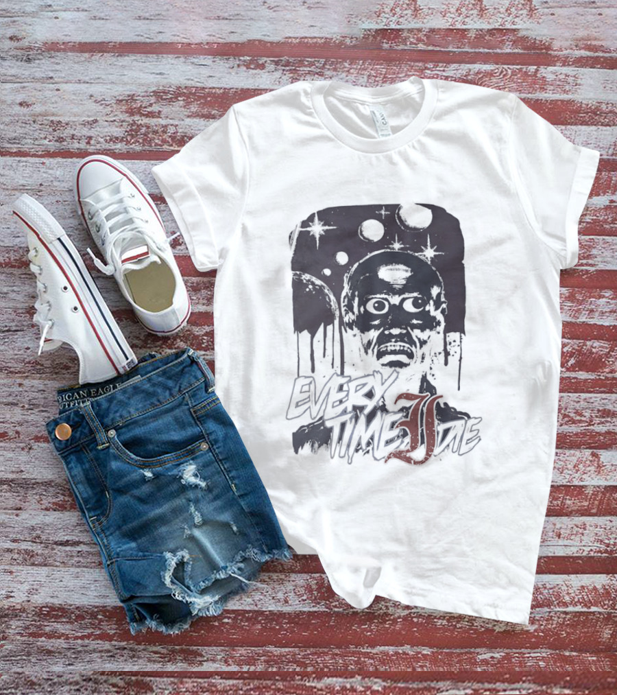 Every Time I Die Zombie Skull Dripping Paint Horror T-Shirt