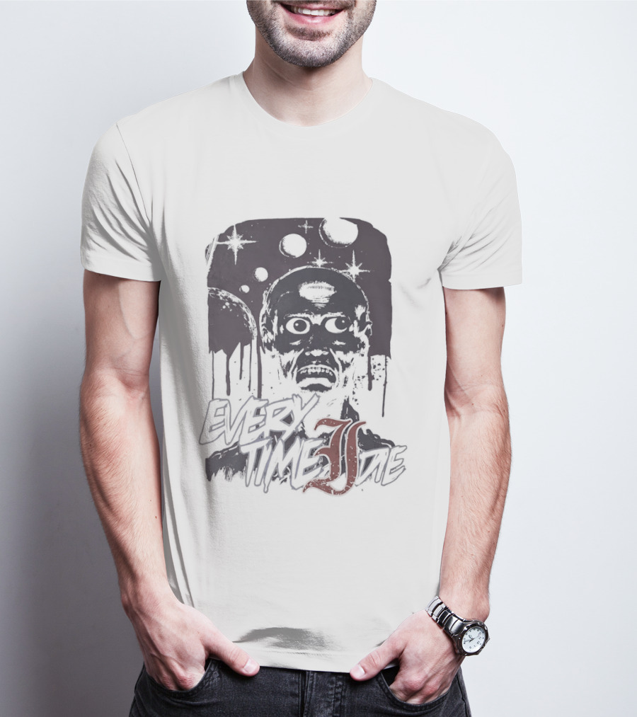 Every Time I Die Zombie Skull Dripping Paint Horror T-Shirt