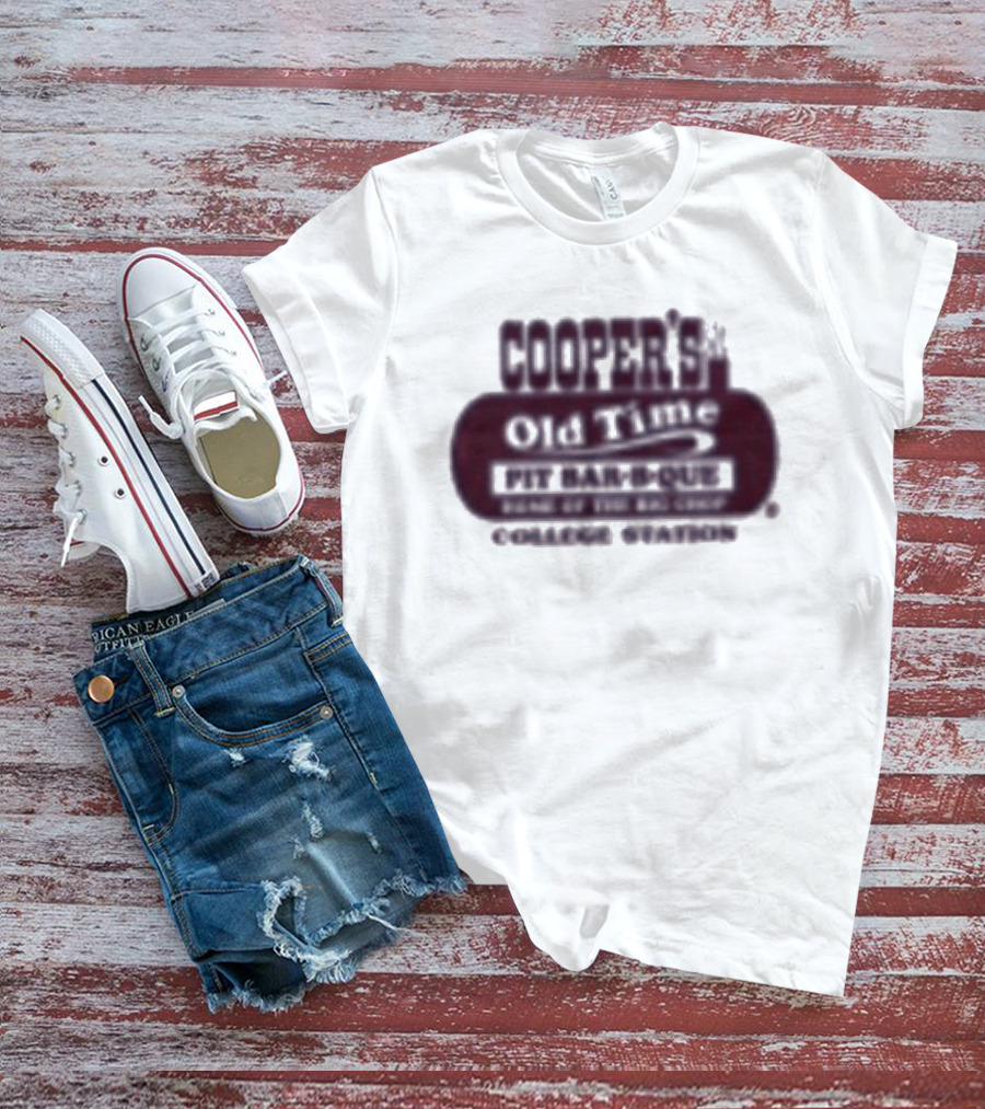Cooper's Old Time Pit Bar B Que Home Of The Big Chop College Station Texas T-Shirt