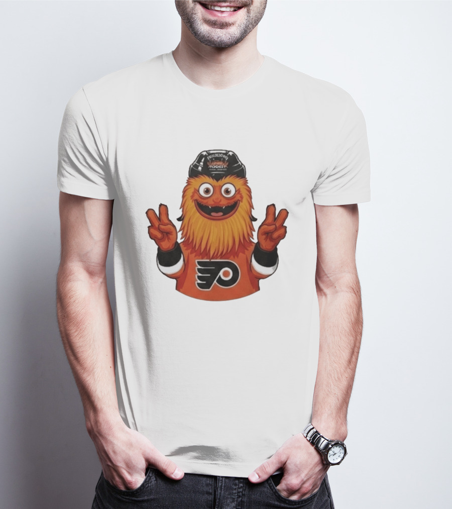Philadelphia Flyers Gritty Peace Victory Hockey Fan Favorite T-Shirt