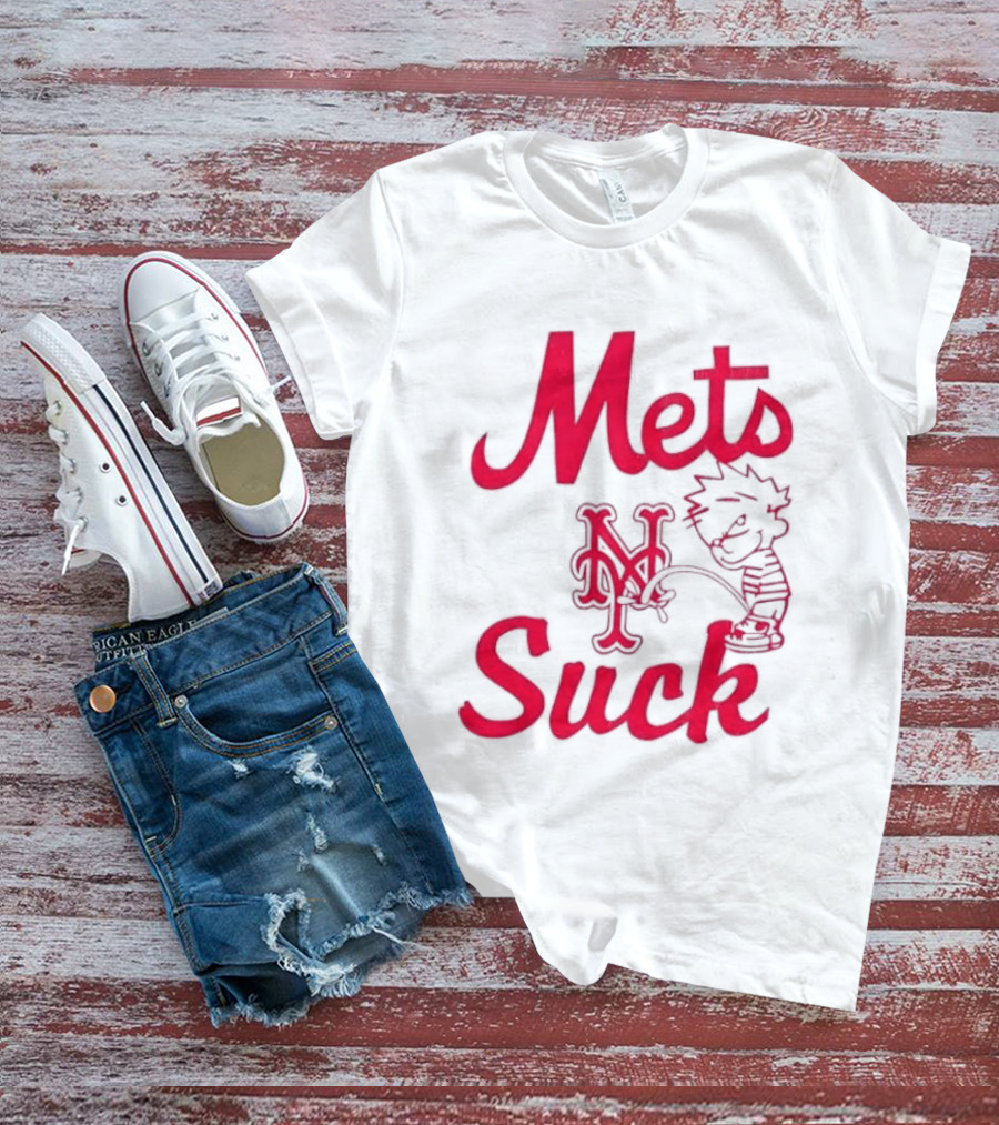 Mets Suck Peeing New York Baseball Fan Humor T-Shirt