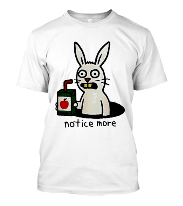 Notice Forbidden Apple Juice Box Bunny T-Shirt