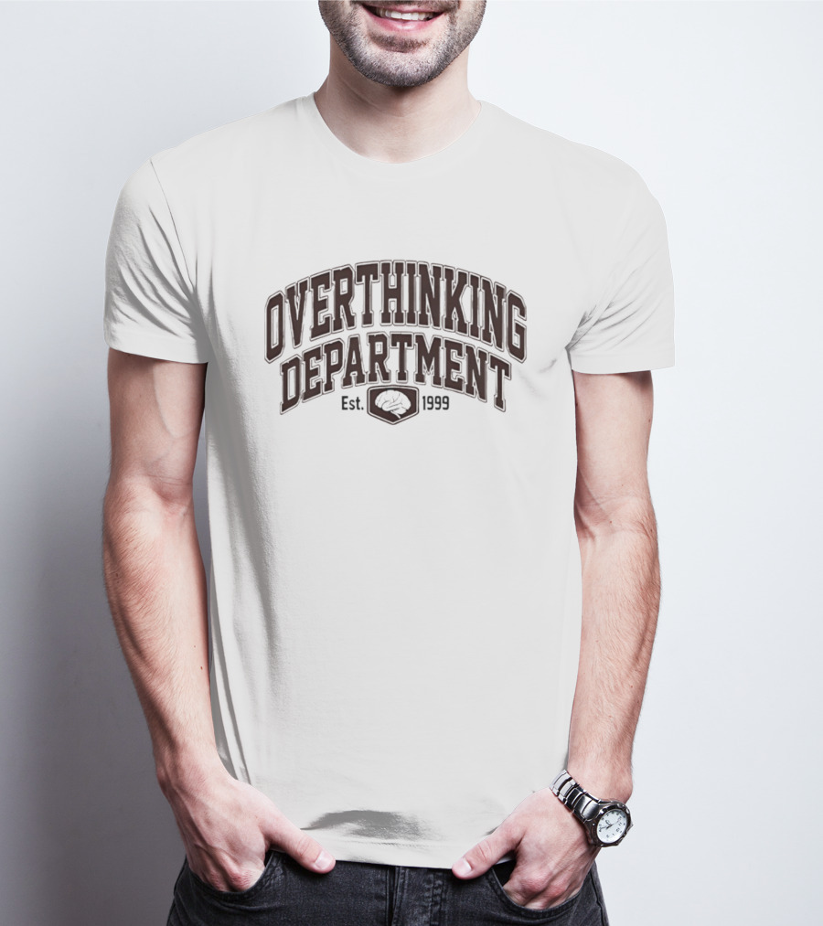 Overthinking Department Est 1999 Brain Motif T-Shirt