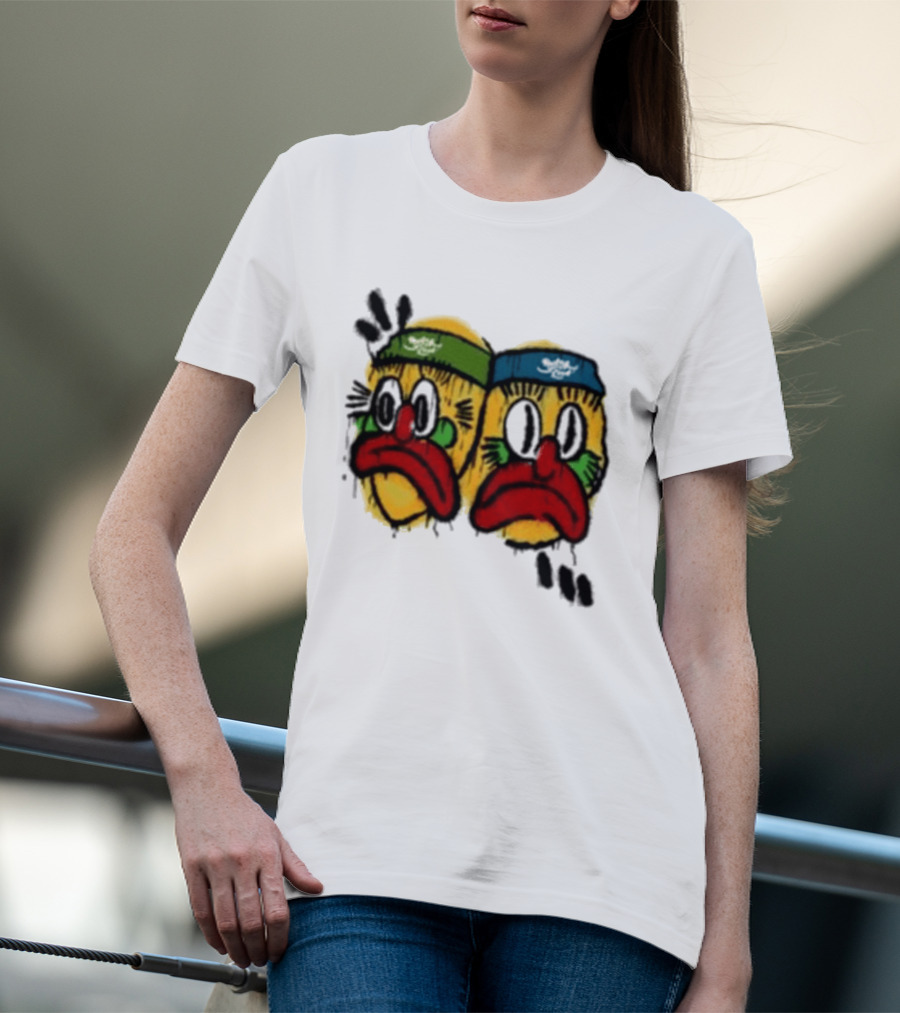 Rolling Loud RL X RL Slawn Jester Two Sad Faces Headbands T-Shirt