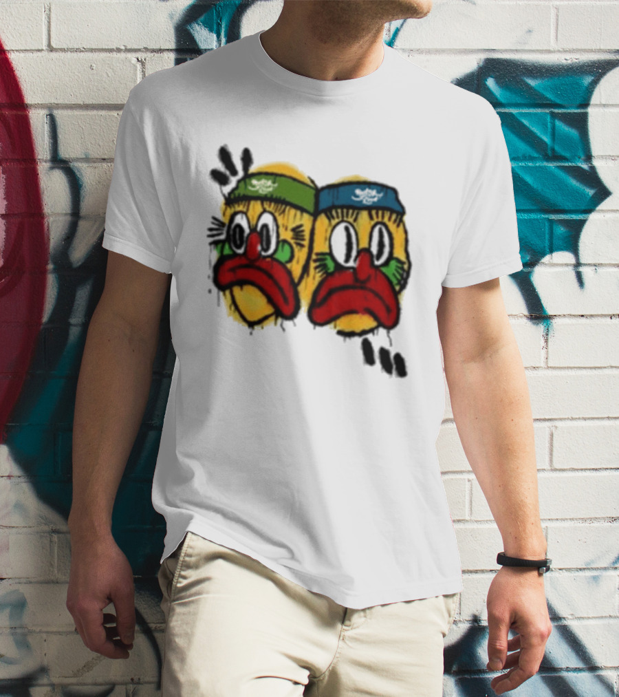 Rolling Loud RL X RL Slawn Jester Two Sad Faces Headbands T-Shirt