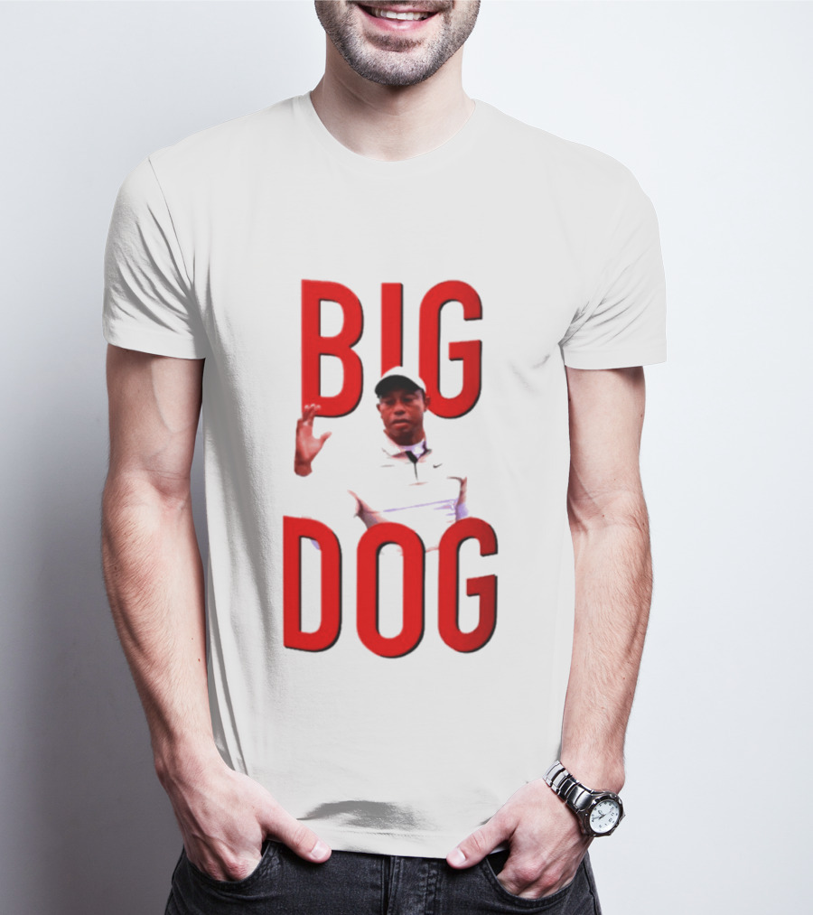 Tiger Woods Big Dog Meme Red Text Sports T-Shirt