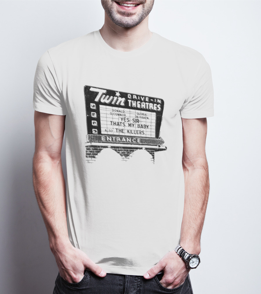 Twin Drive In Theatres Norwood Ohio Vintage Marquee Sign T-Shirt
