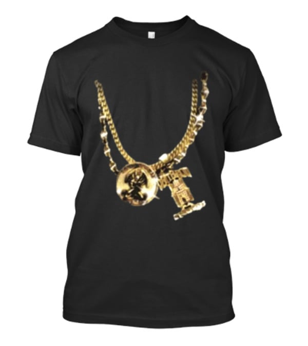 2Pac Gold Necklace Iconic Hip Hop Jewelry T-Shirt
