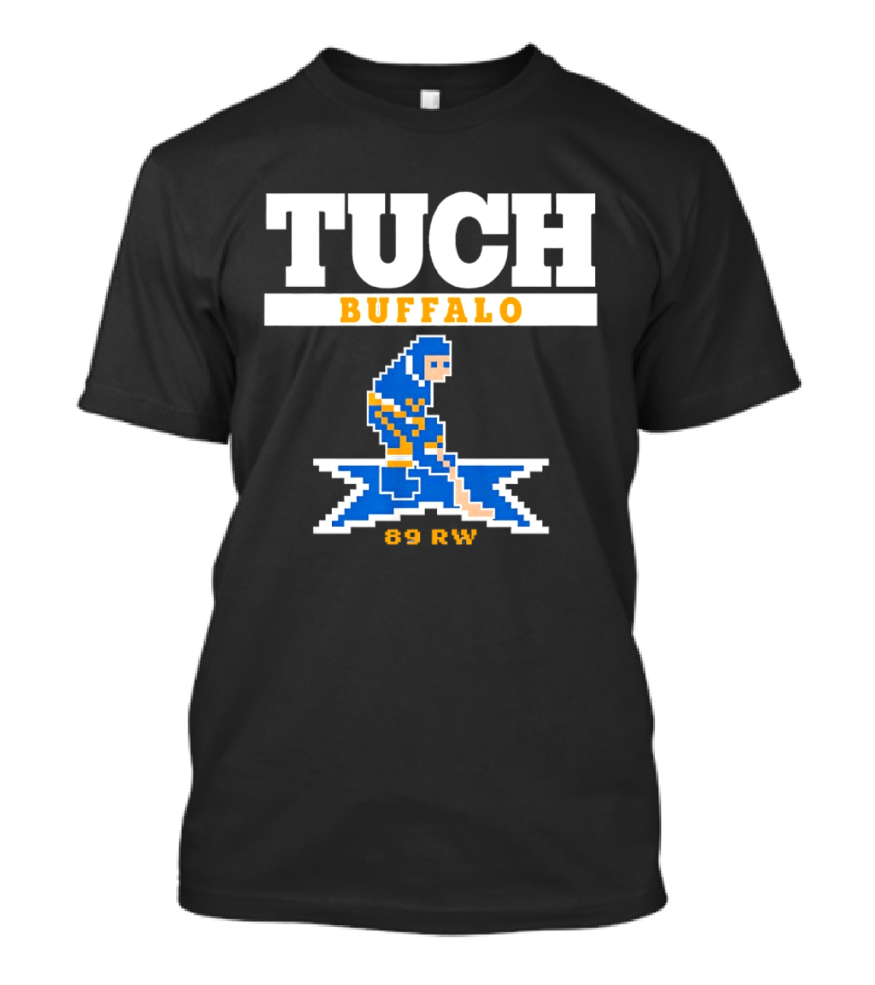 Tuch Buffalo Sabres 89 RW Classic Pixel Hockey T-Shirt