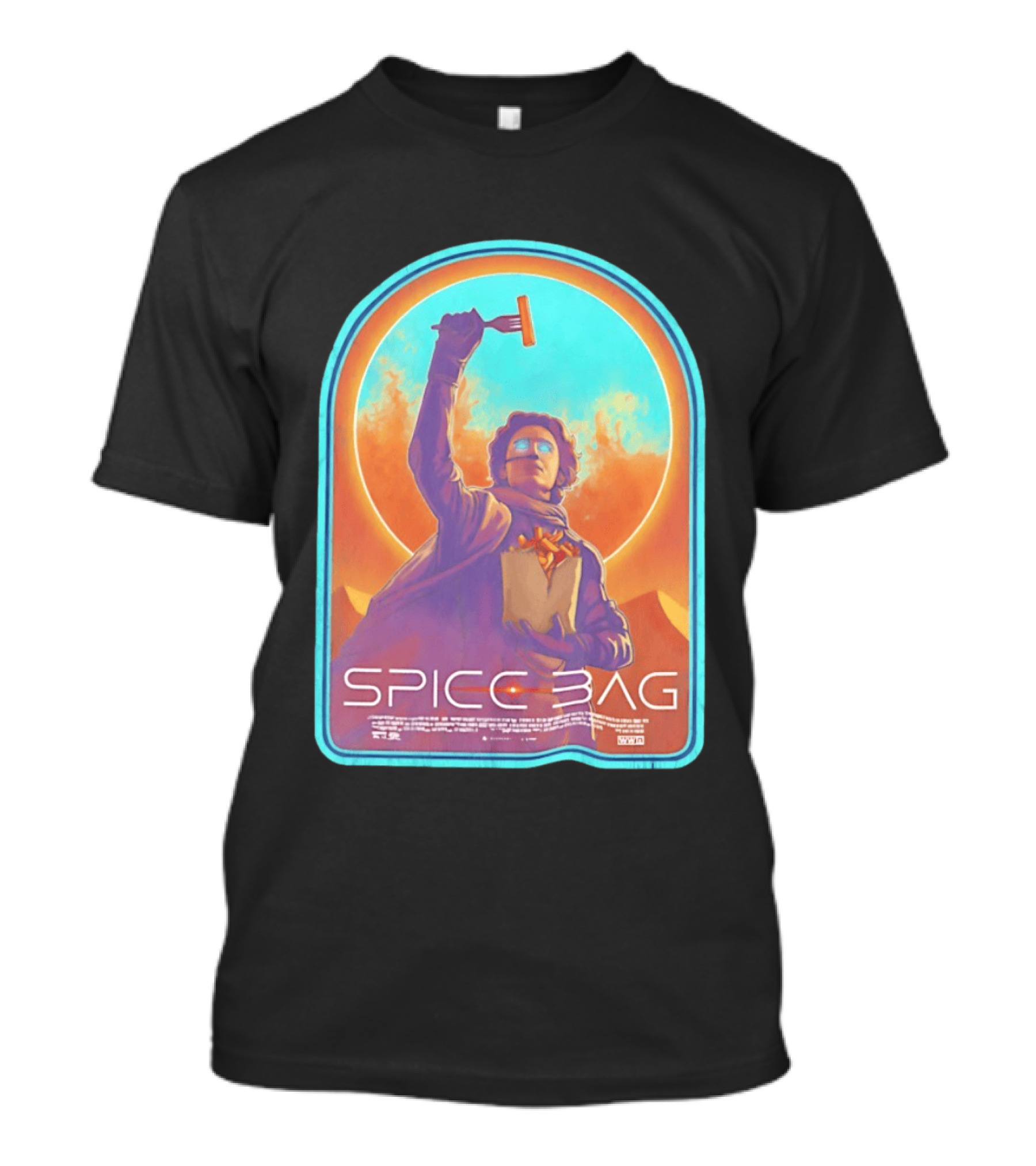 Dune Spice Bag Sci Fi Parody Pop Culture T-Shirt