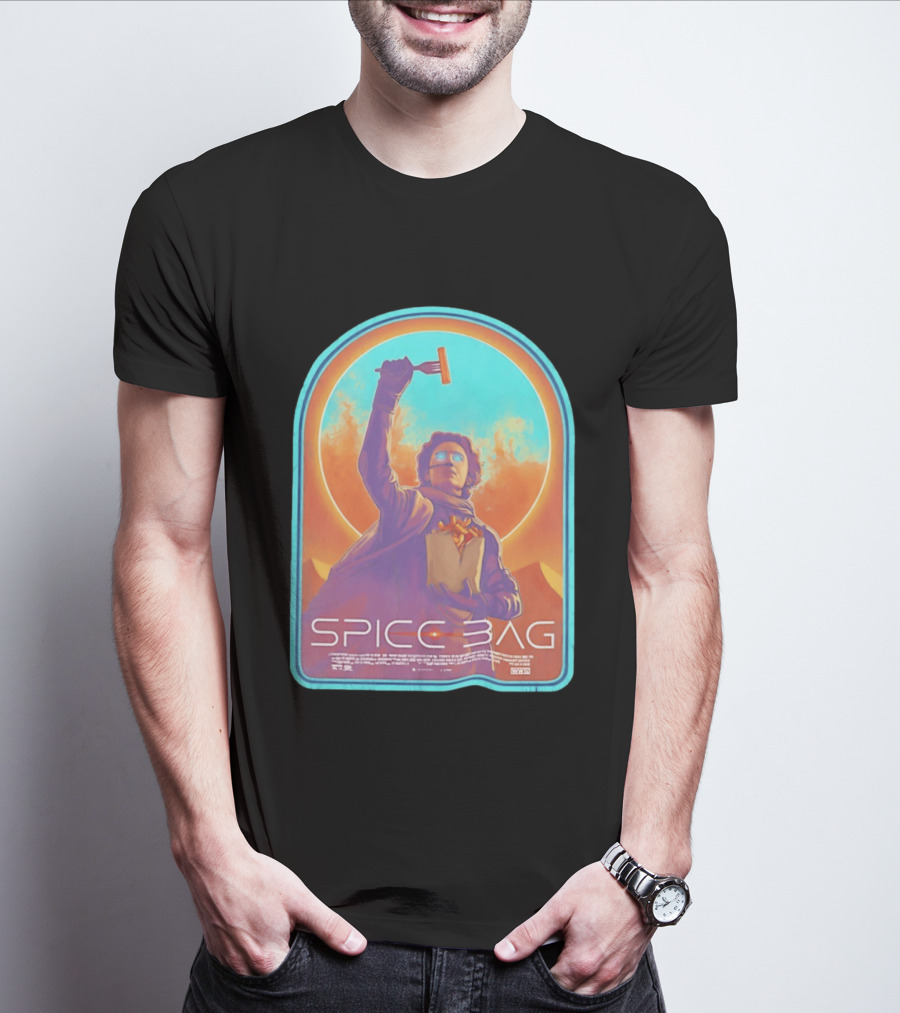 Dune Spice Bag Sci Fi Parody Pop Culture T-Shirt