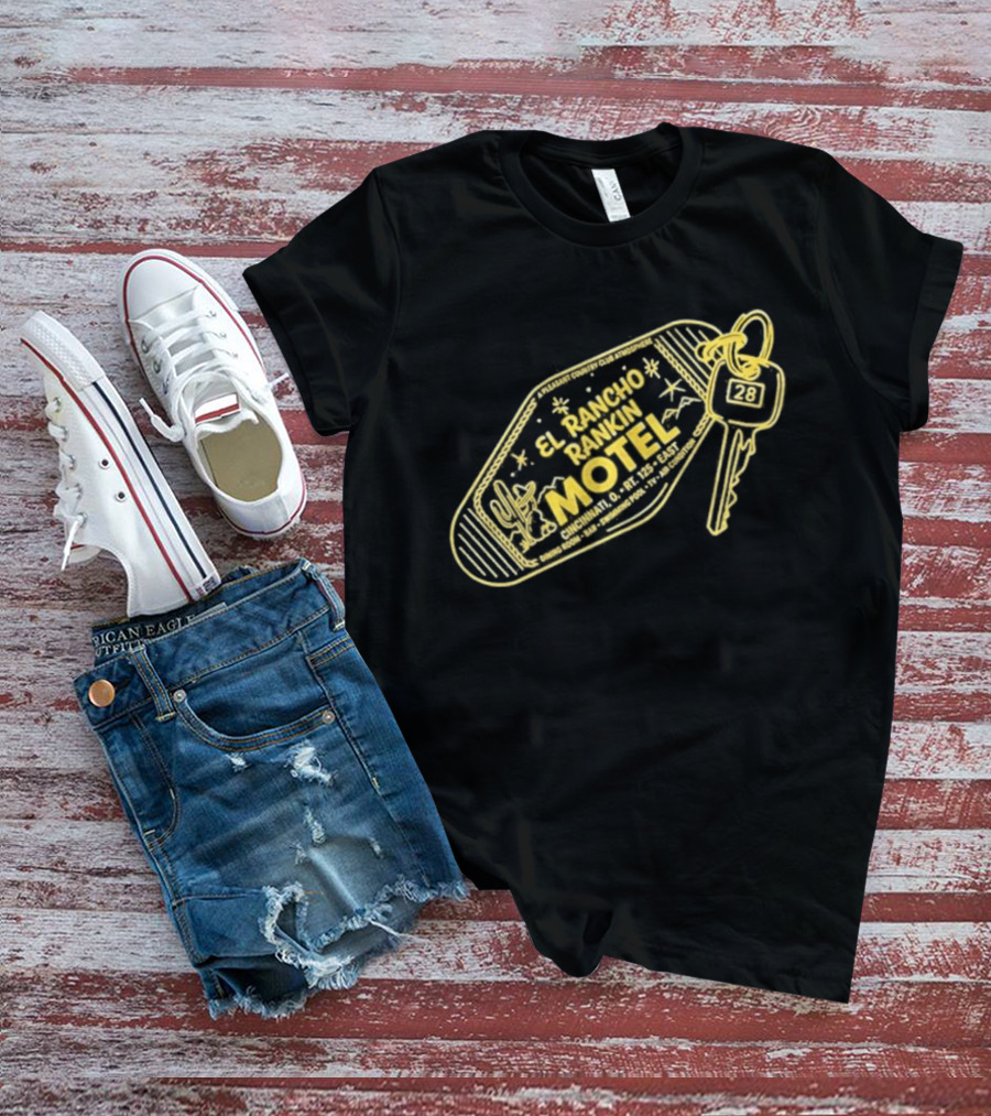El Rancho Rankin Motel Key Fob Vintage Room 28 Cactus T-Shirt