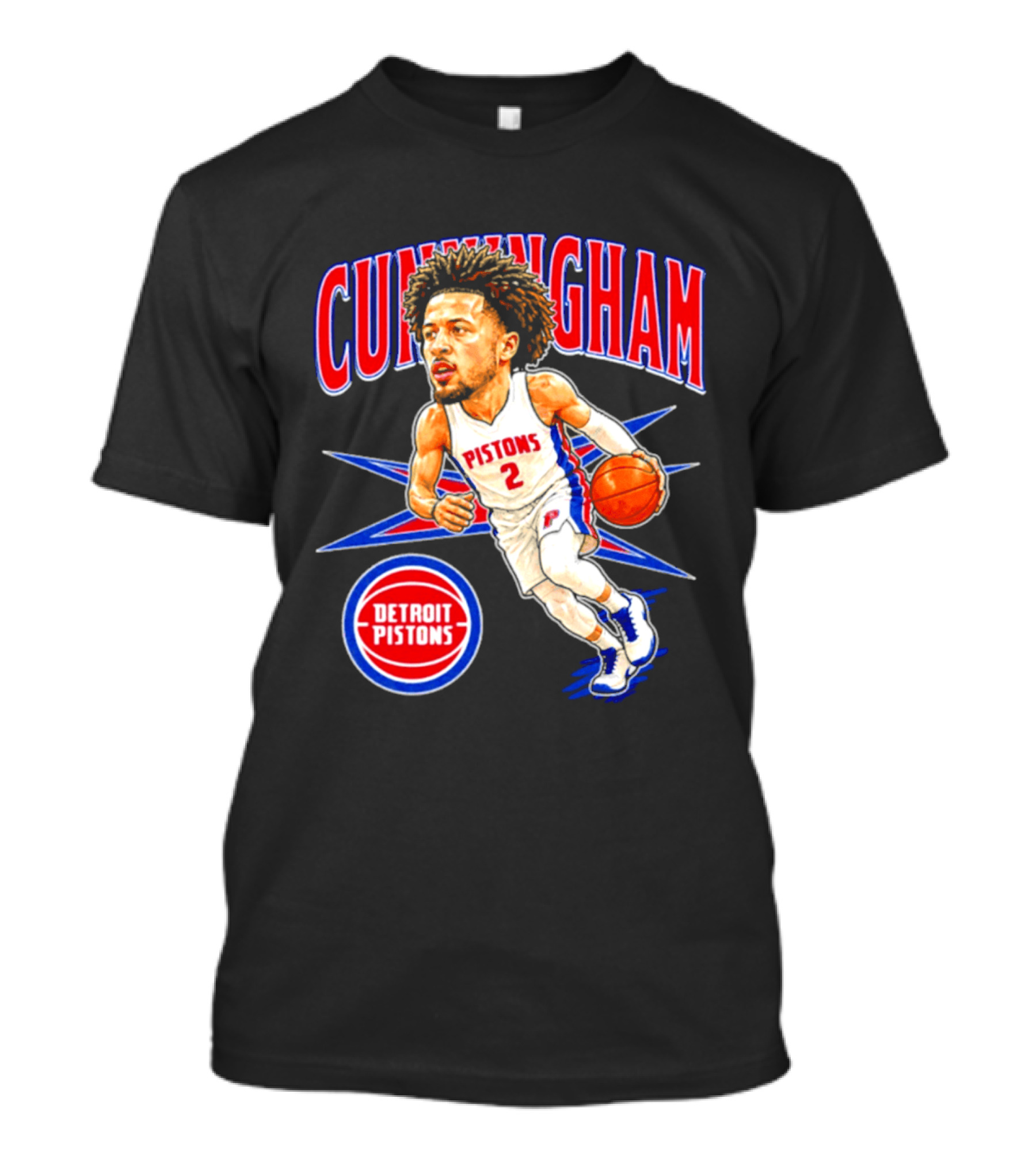 Cade Cunningham Detroit Pistons Basketball Star Number 2 T-Shirt