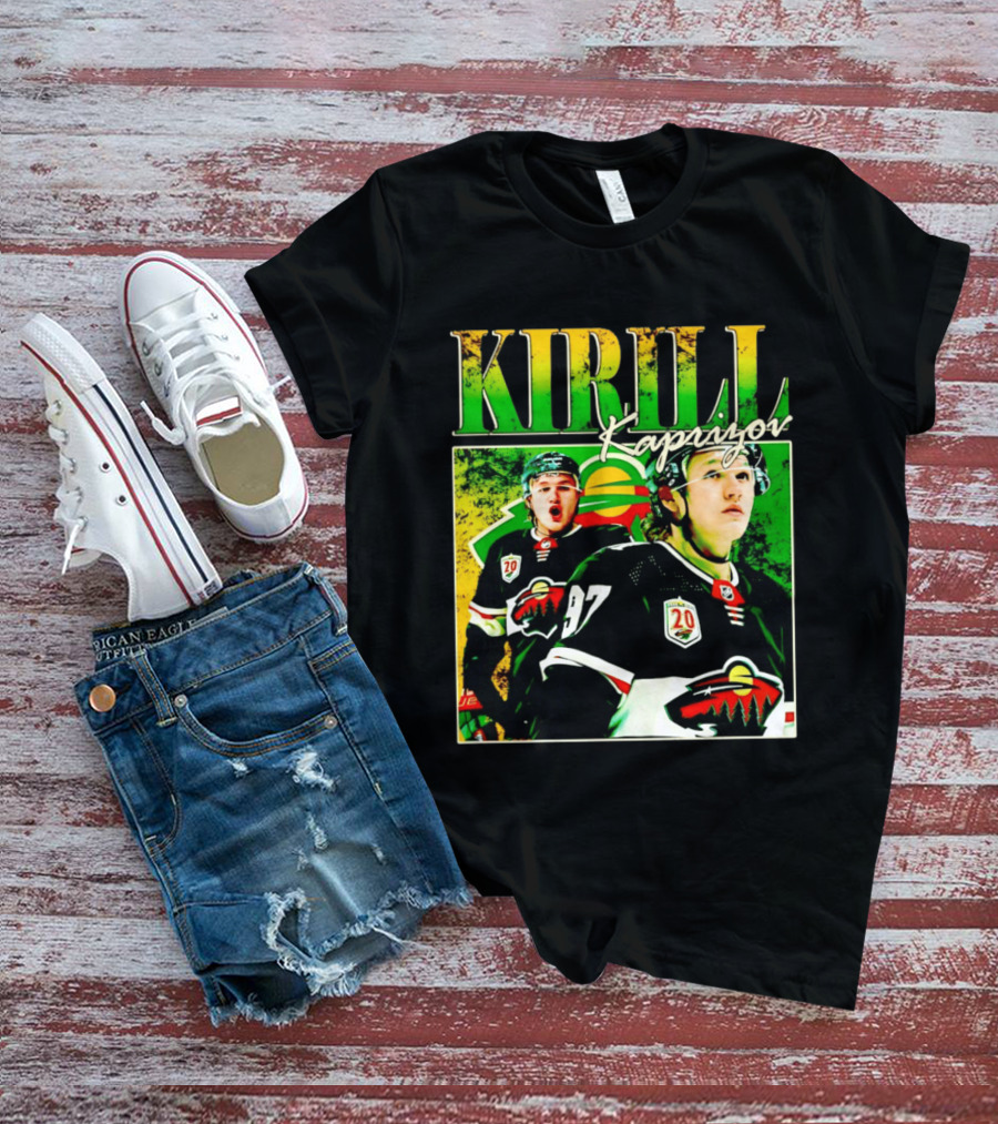 Kirill Kaprizov Minnesota Wild NHL Hockey Player With 20th Anniversary T-Shirt