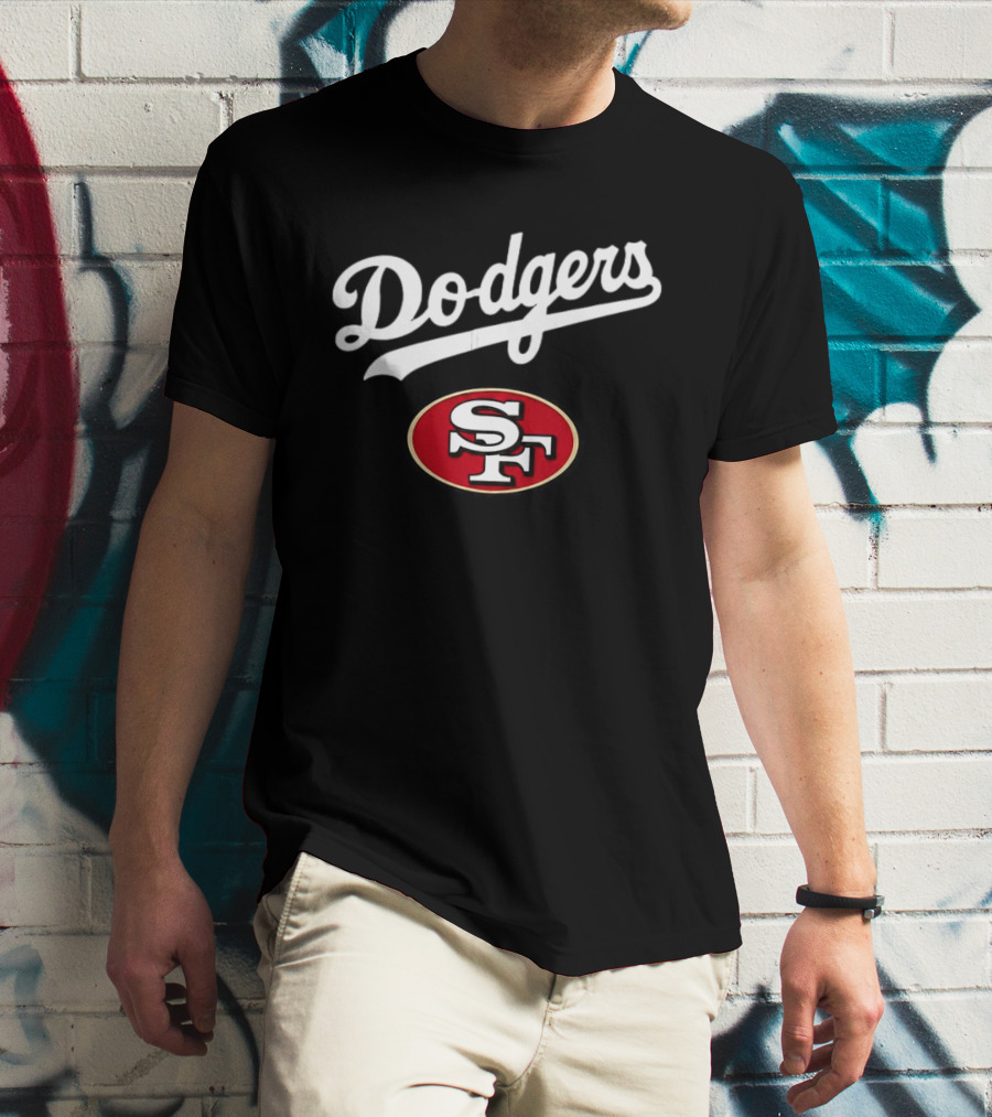 Dodgers SF Baseball Jersey Los Angeles San Francisco 49ers T-Shirt