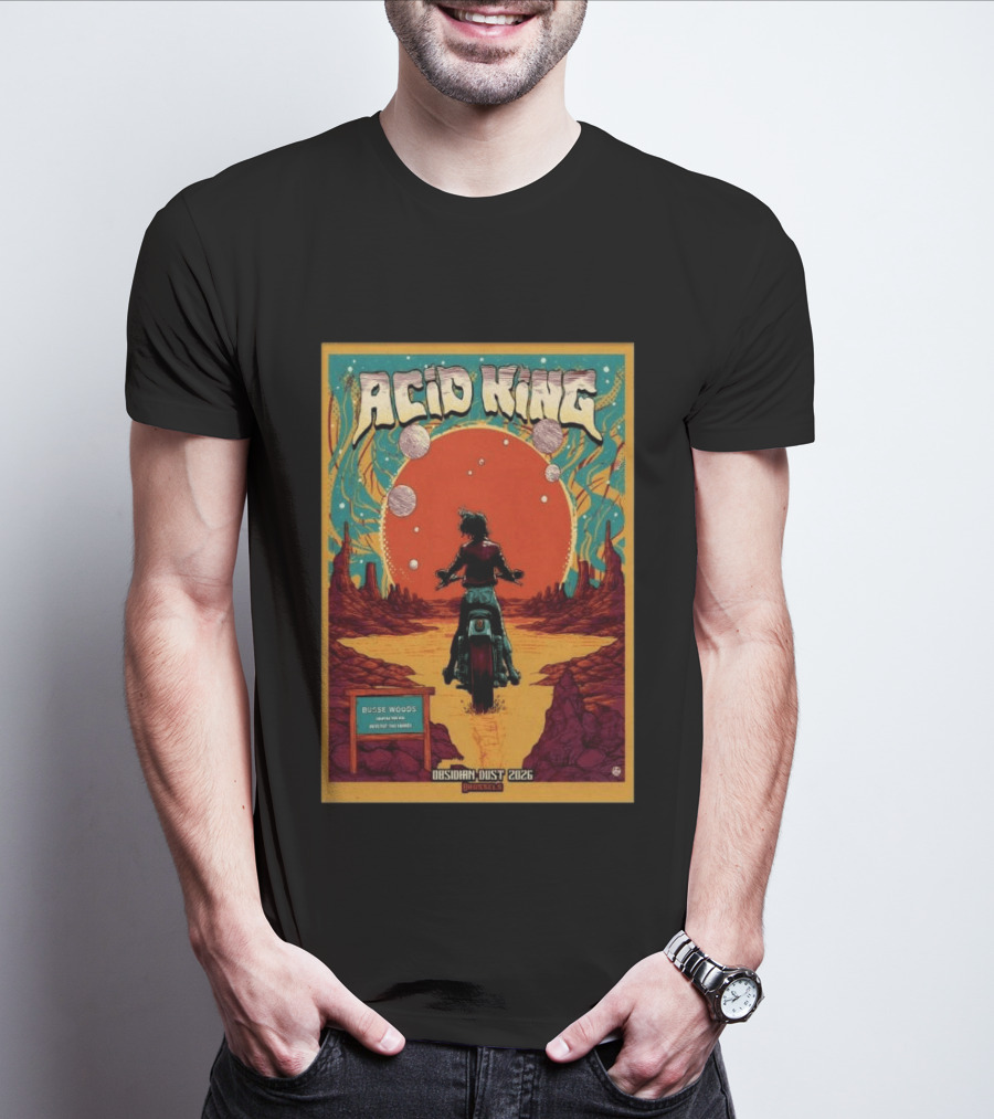 Acid King Obsidian Dust 2026 Brussels Busse Woods T-Shirt