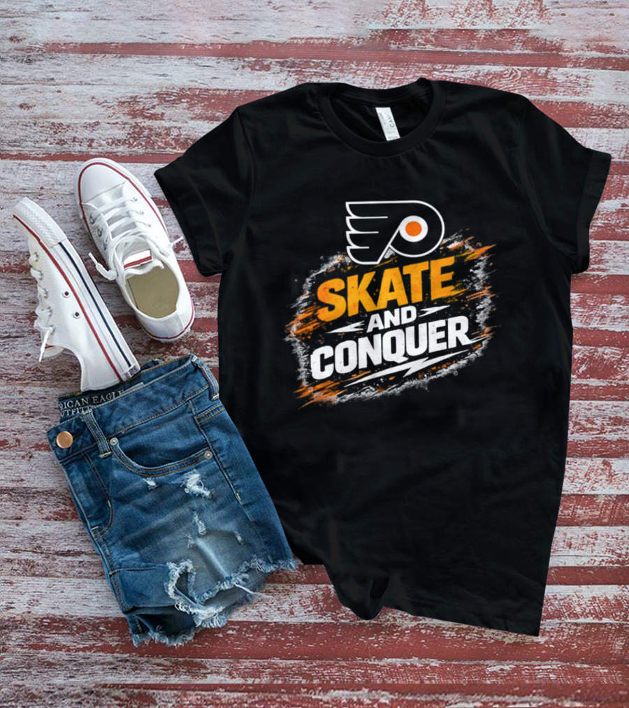 Philadelphia Flyers Skate And Conquer NHL T-Shirt