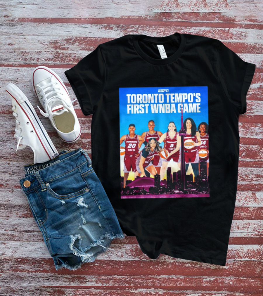 Toronto Tempos First WNBA Game ESPN Basketball Team Event T-Shirt