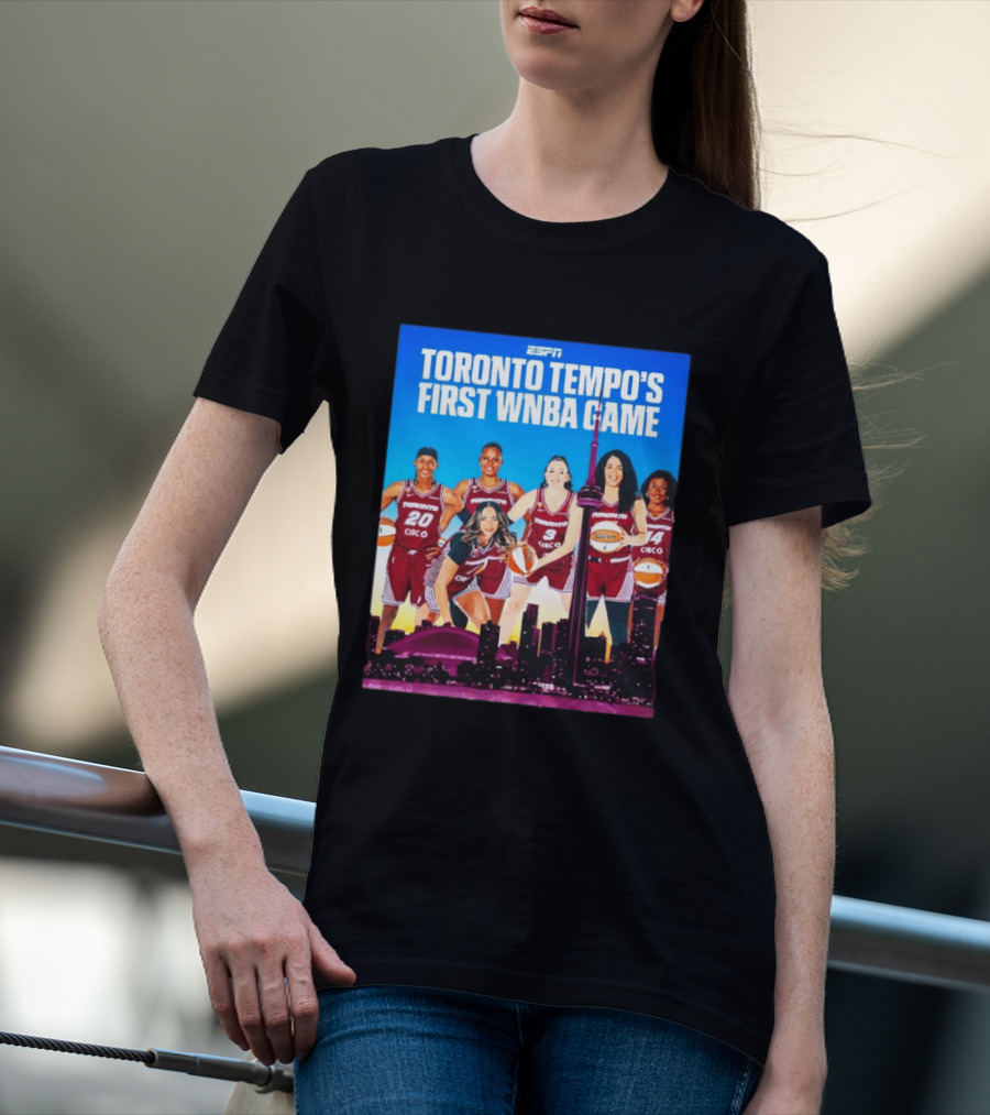 Toronto Tempos First WNBA Game ESPN Basketball Team Event T-Shirt