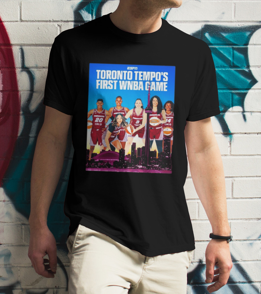 Toronto Tempos First WNBA Game ESPN Basketball Team Event T-Shirt