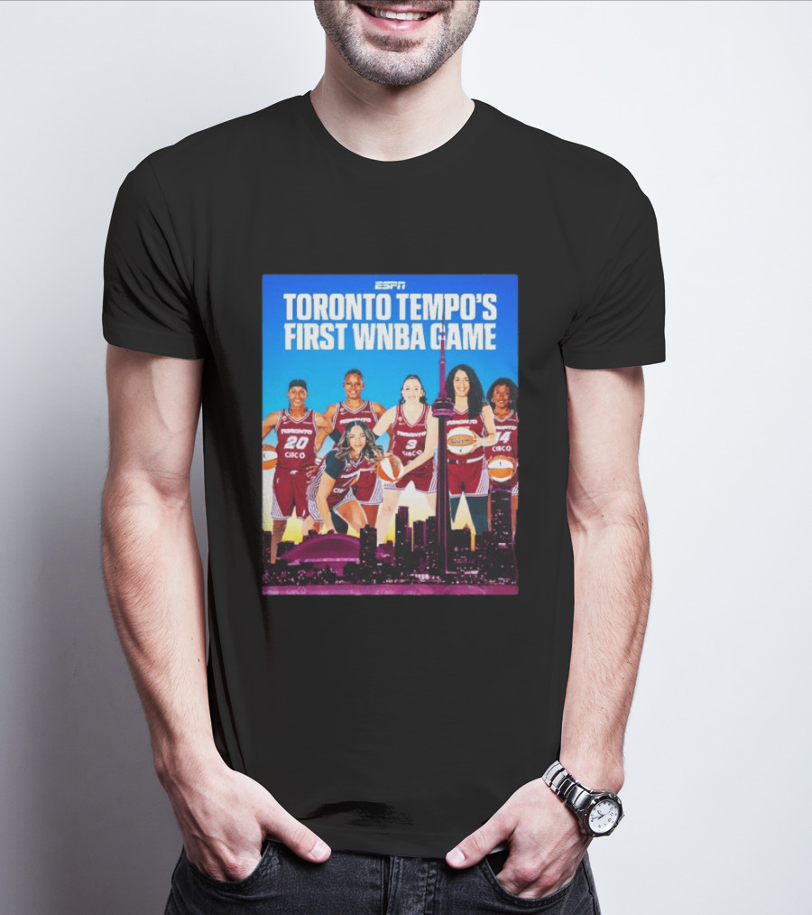 Toronto Tempos First WNBA Game ESPN Basketball Team Event T-Shirt