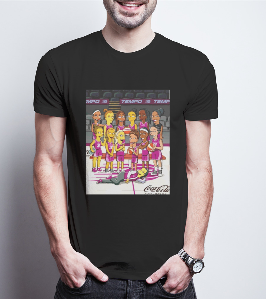 Toronto Tempo WNBA Coca Cola Coliseum The Simpsons Basketball Team T-Shirt