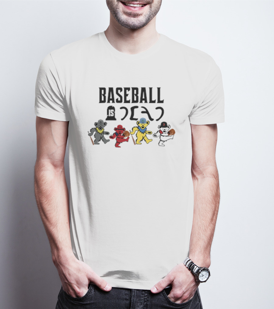 Baseball Is Dead Bear Grateful Dead T-Shirt
