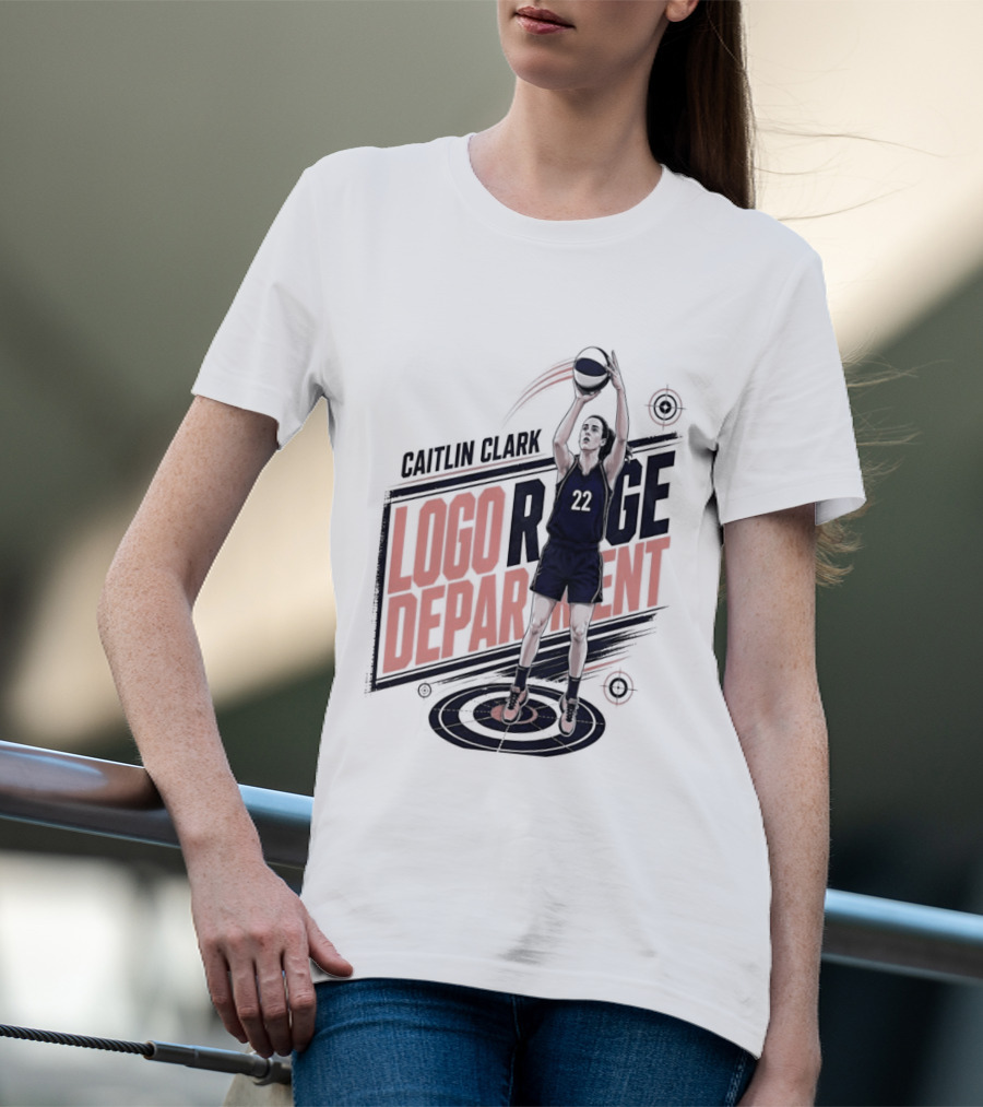 Caitlin Clark 22 Indiana Fever WNBA Logo Range Department T-Shirt