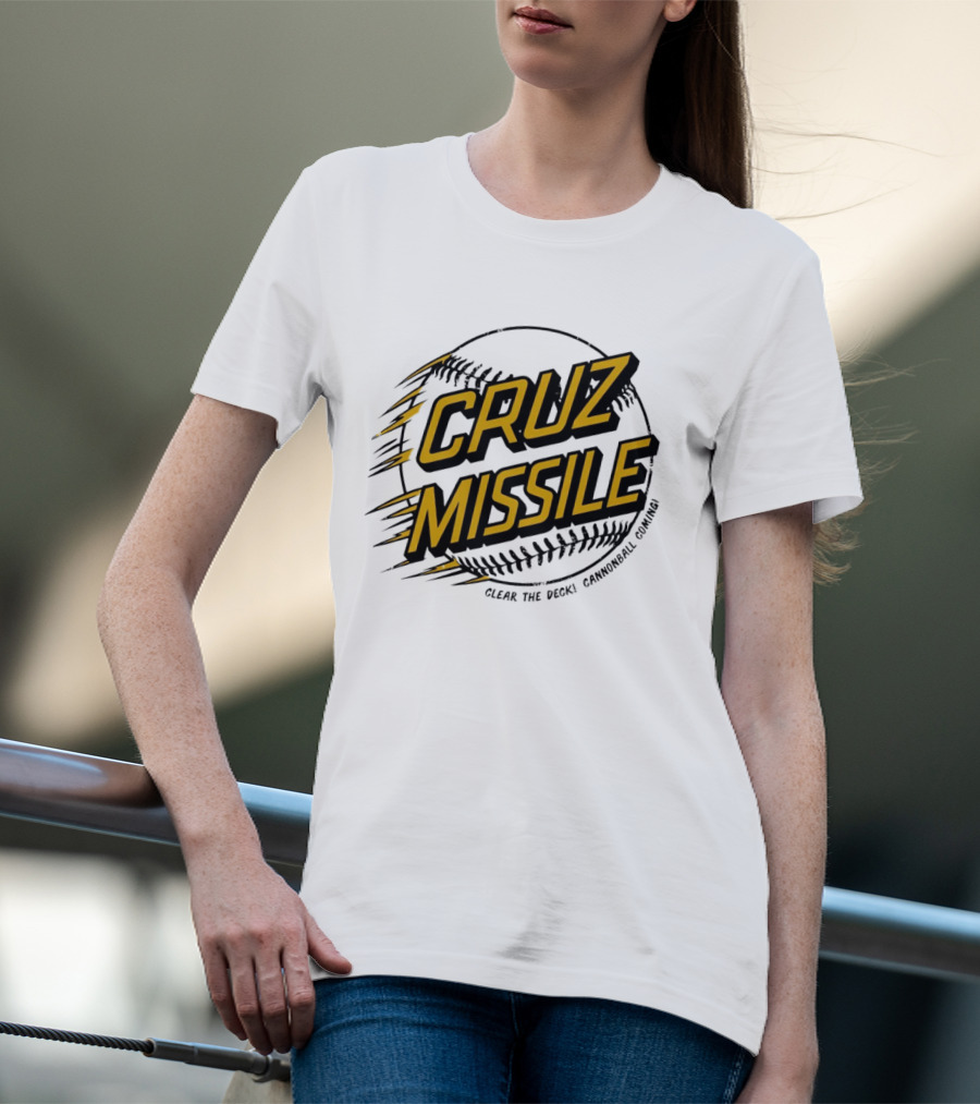 Cruz Missile Clear The Deck Cannonball Coming Baseball T-Shirt