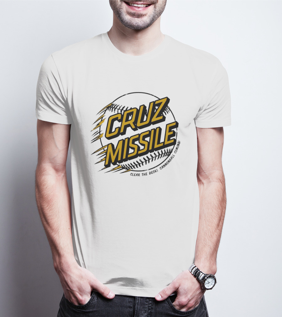 Cruz Missile Clear The Deck Cannonball Coming Baseball T-Shirt