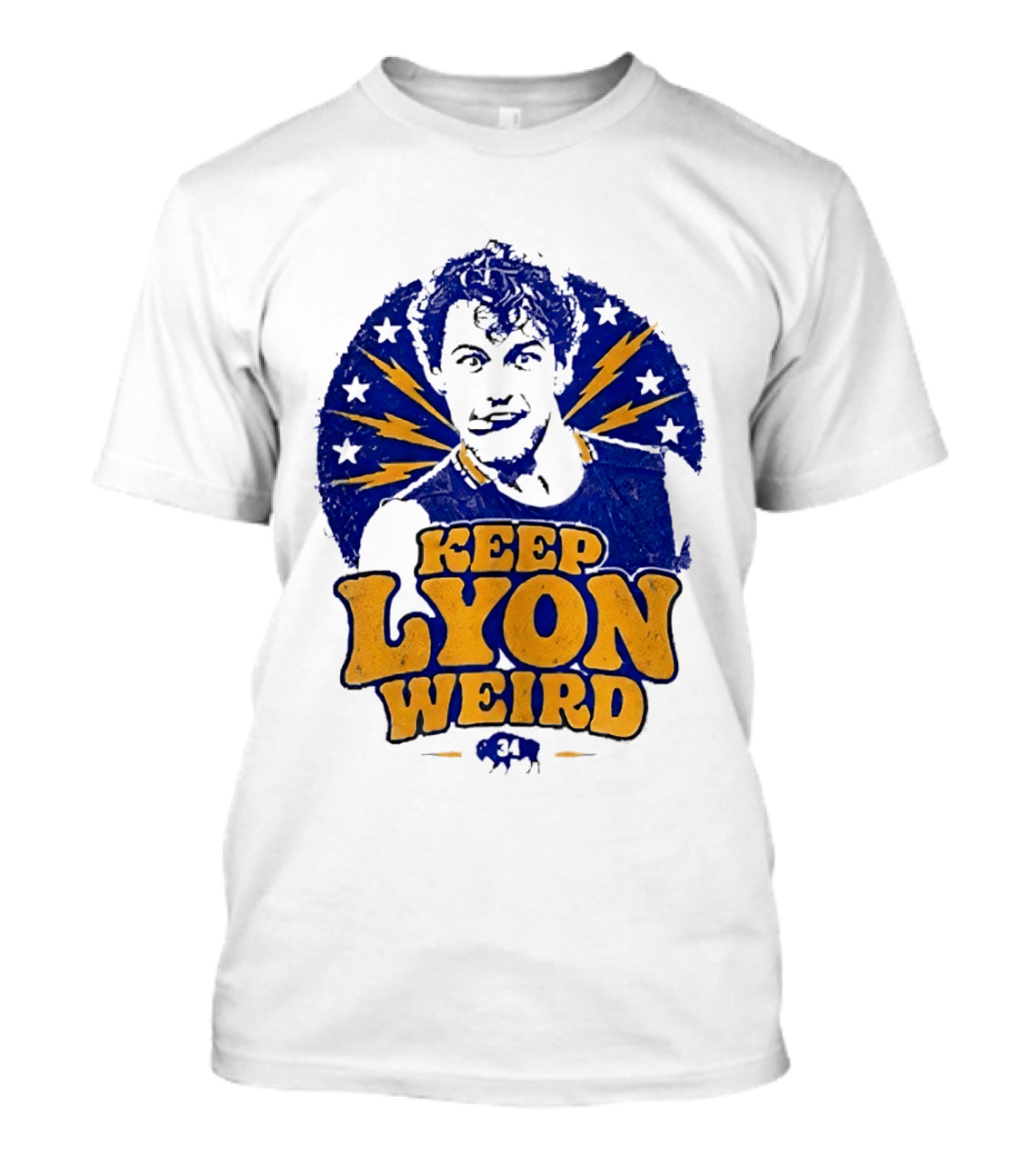 Keep Lyon Weird Hockey Player 34 Buffalo Sabres Lightning Stars T-Shirt