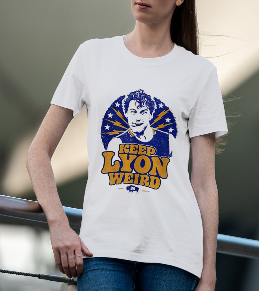 Keep Lyon Weird Hockey Player 34 Buffalo Sabres Lightning Stars T-Shirt