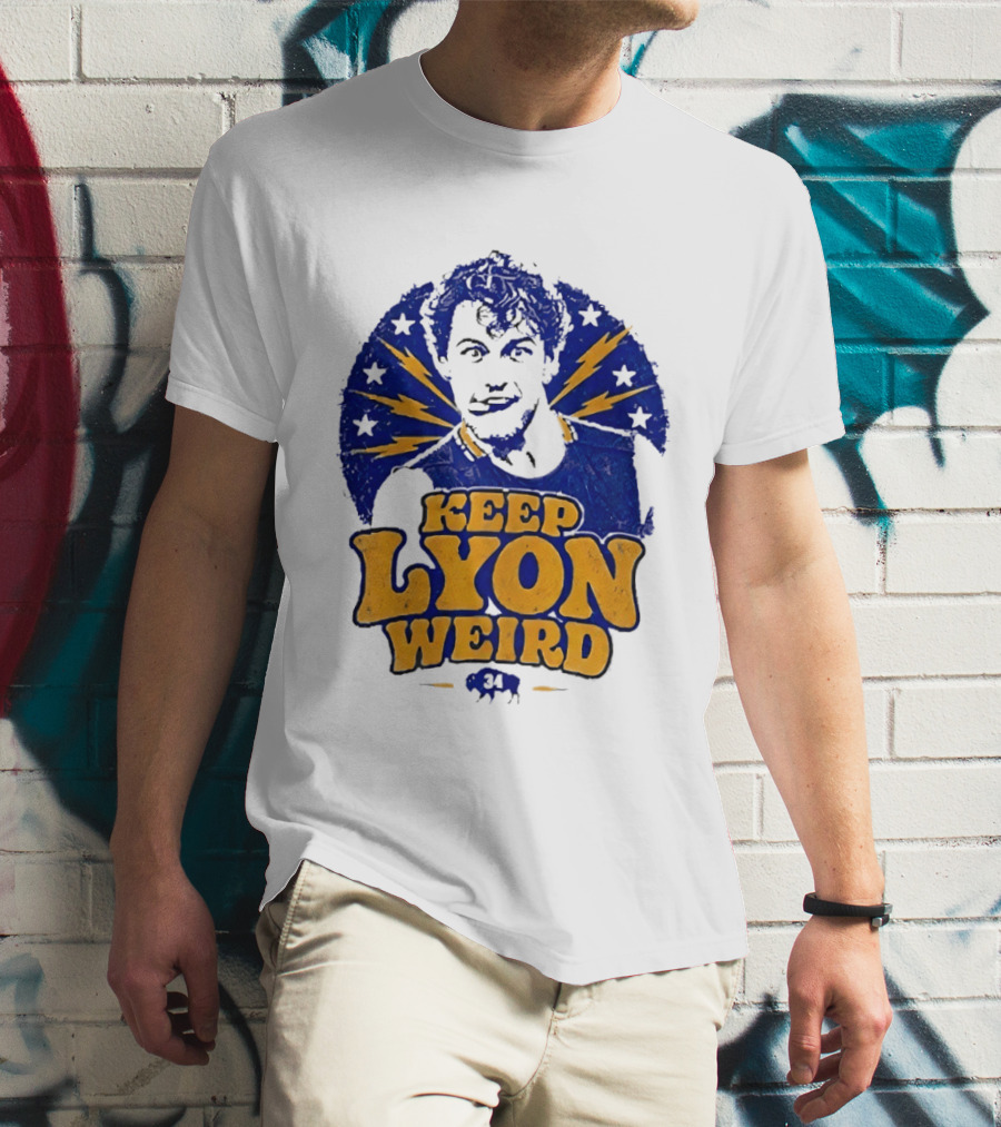 Keep Lyon Weird Hockey Player 34 Buffalo Sabres Lightning Stars T-Shirt