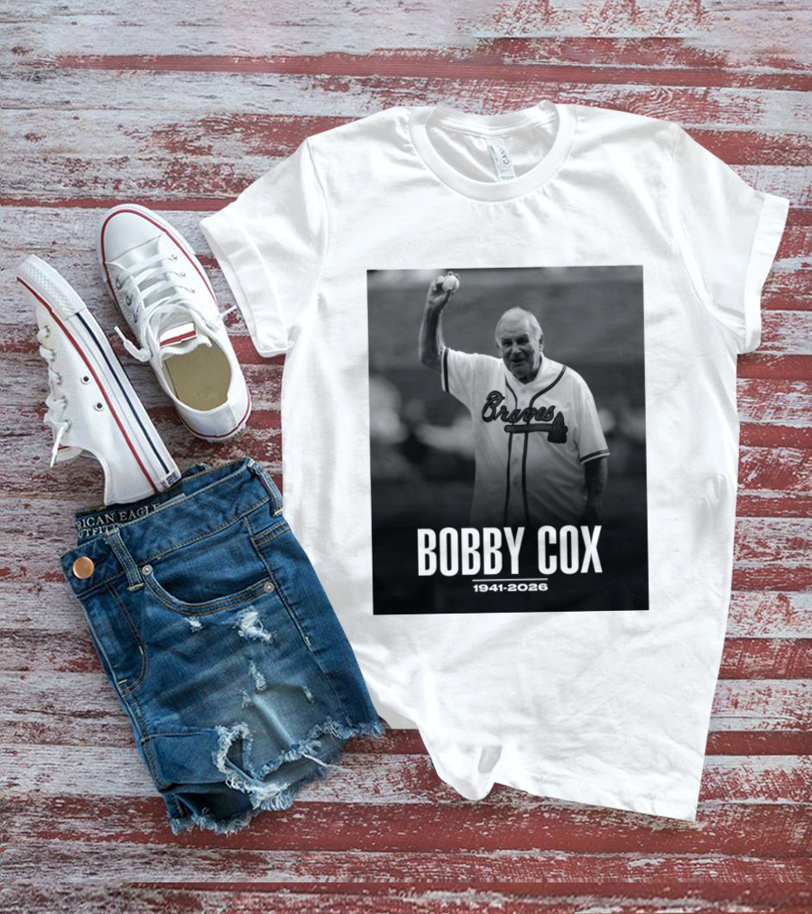 Bobby Cox Braves 1941 2026 Commemorative T-Shirt