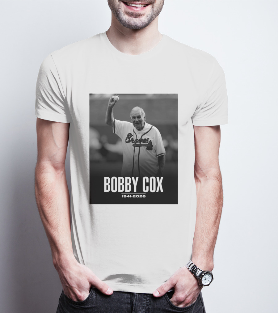 Bobby Cox Braves 1941 2026 Commemorative T-Shirt