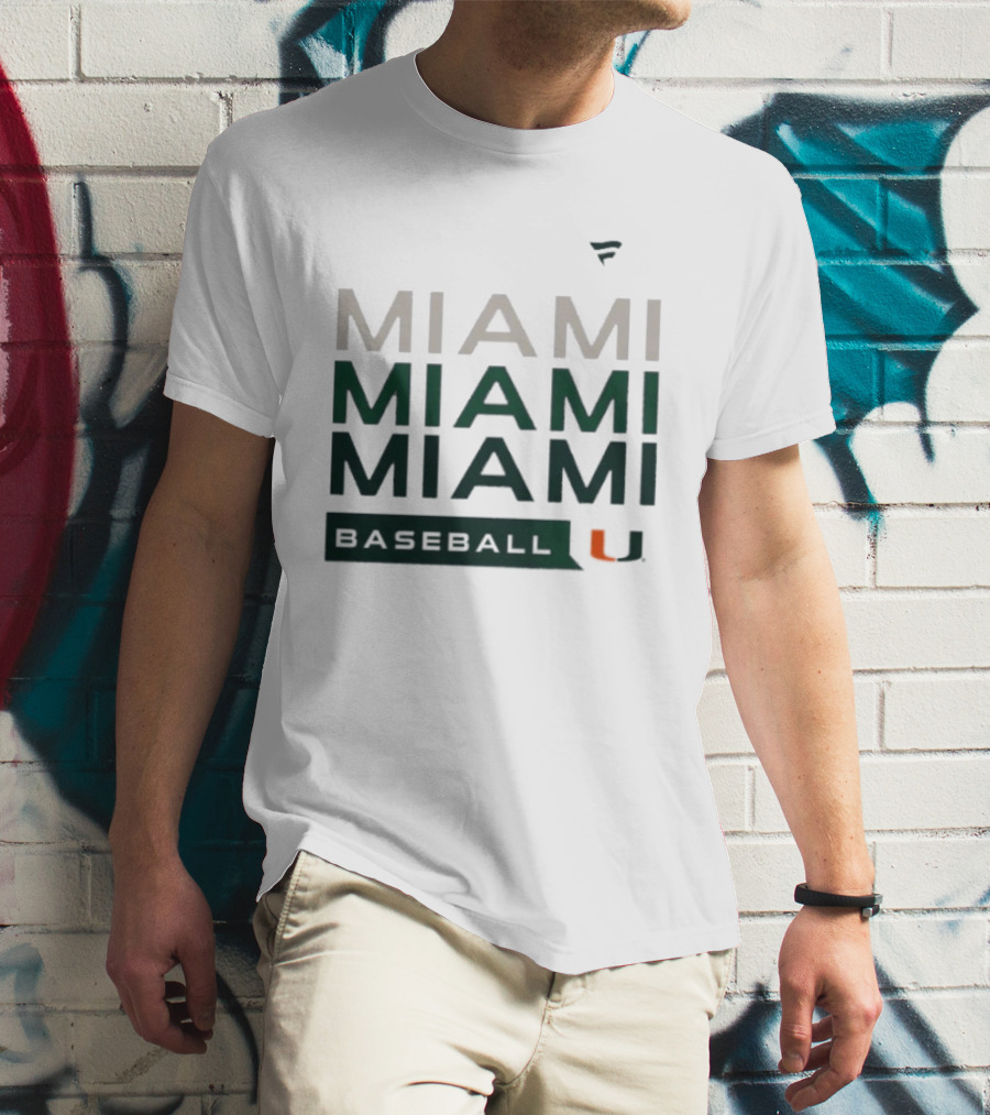 Miami Hurricanes Baseball Hype Tri Blend Miami U T-Shirt