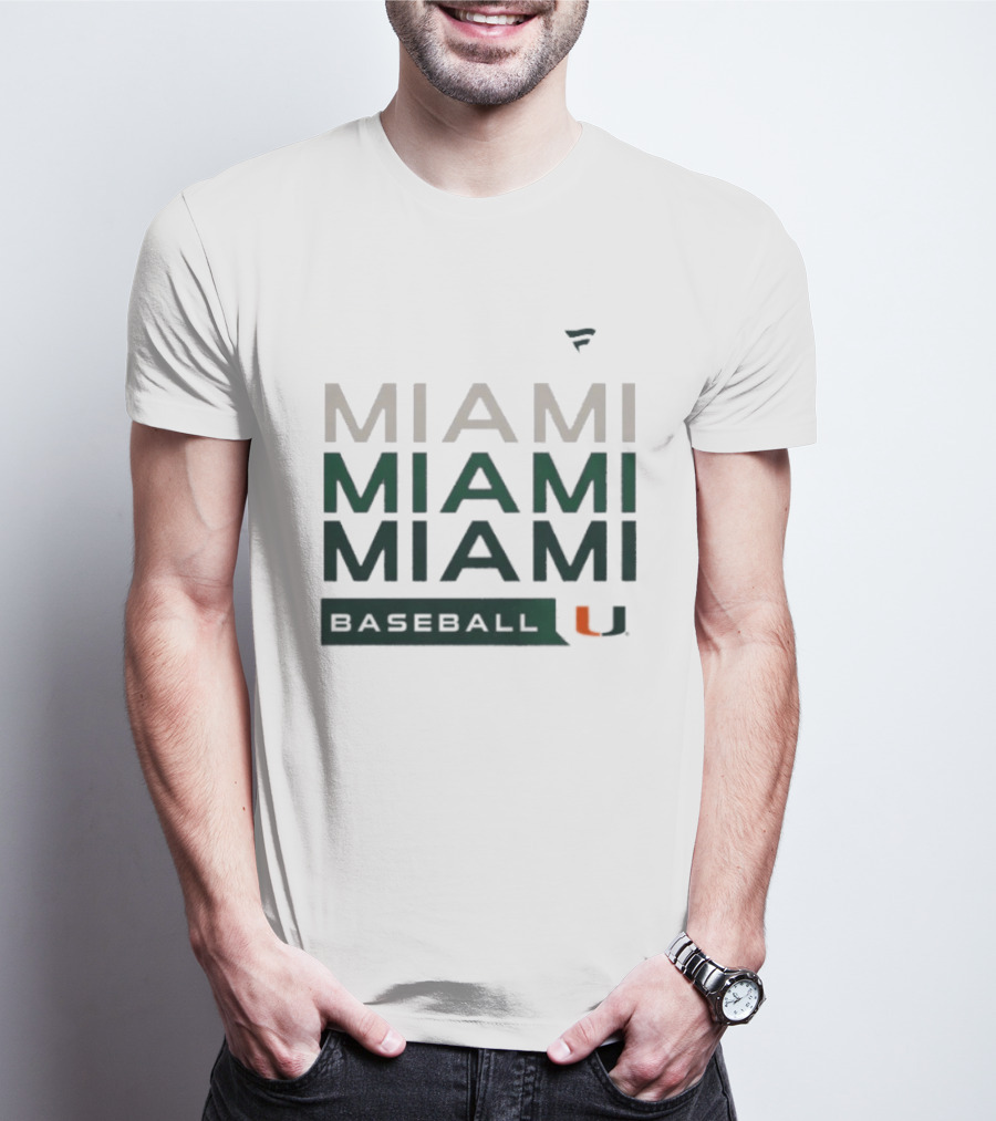 Miami Hurricanes Baseball Hype Tri Blend Miami U T-Shirt