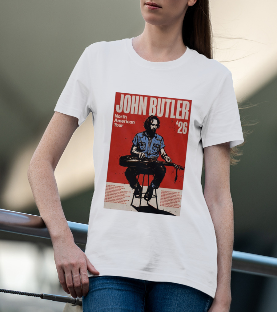 John Butler North American Tour 2026 Shows T-Shirt