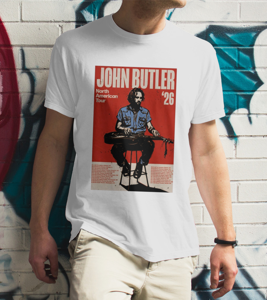 John Butler North American Tour 2026 Shows T-Shirt