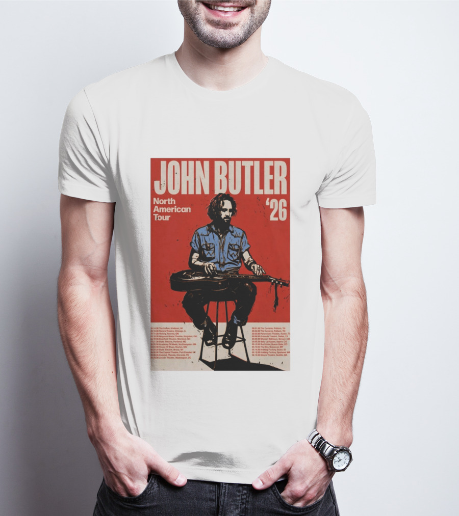 John Butler North American Tour 2026 Shows T-Shirt