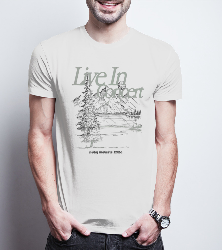 Live In Concert Ruby Waters 2026 Mountain Scenery T-Shirt