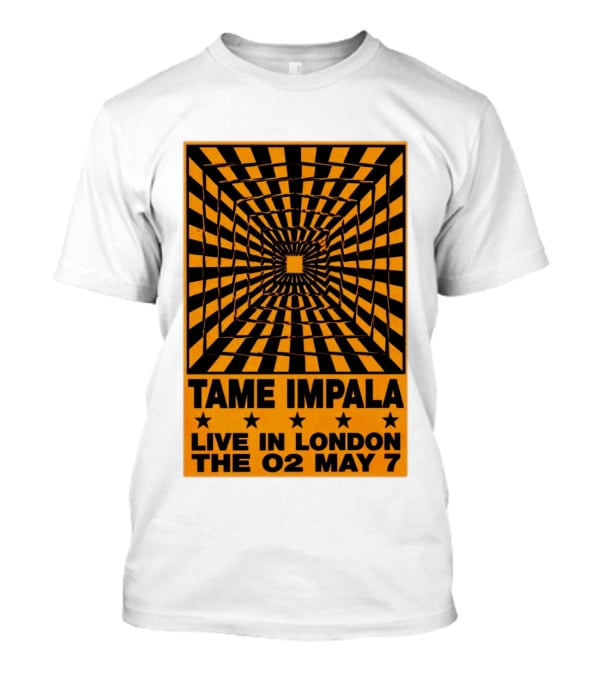 Tame Impala Live In London The O2 May 7 Optical Illusion Concert T-Shirt