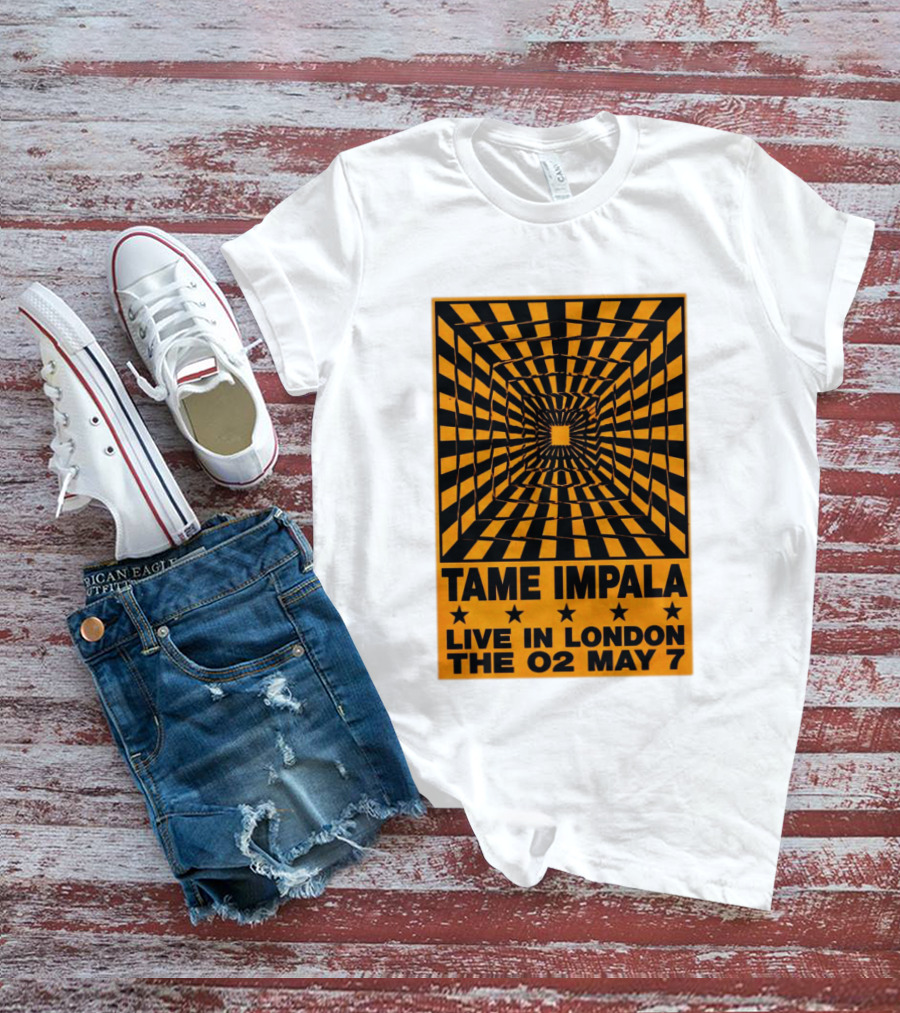 Tame Impala Live In London The O2 May 7 Optical Illusion Concert T-Shirt