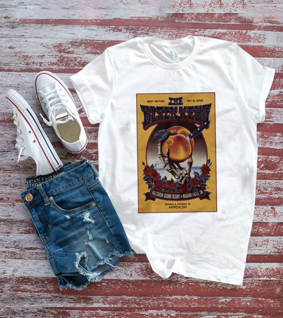 The Black Keys Fallsview Casino Resort Niagara Falls ON May 8 2026 Akron OH T-Shirt