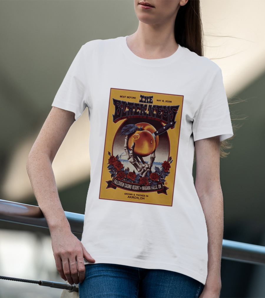 The Black Keys Fallsview Casino Resort Niagara Falls ON May 8 2026 Akron OH T-Shirt